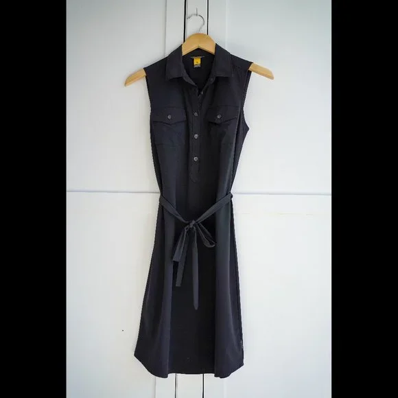 eddie bauer shirt dress Vintage AKA Eddie Bauer 100% Silk 8 Navy Blue Long Sleeved Button up Shirt Dress